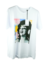 T-shirt donna "La Negrita" PopArt, Bianca, 100% Cotone Organico